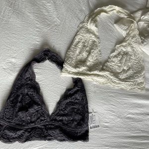Two UO Halter Bralettes